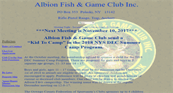 Desktop Screenshot of albionfishandgame.com